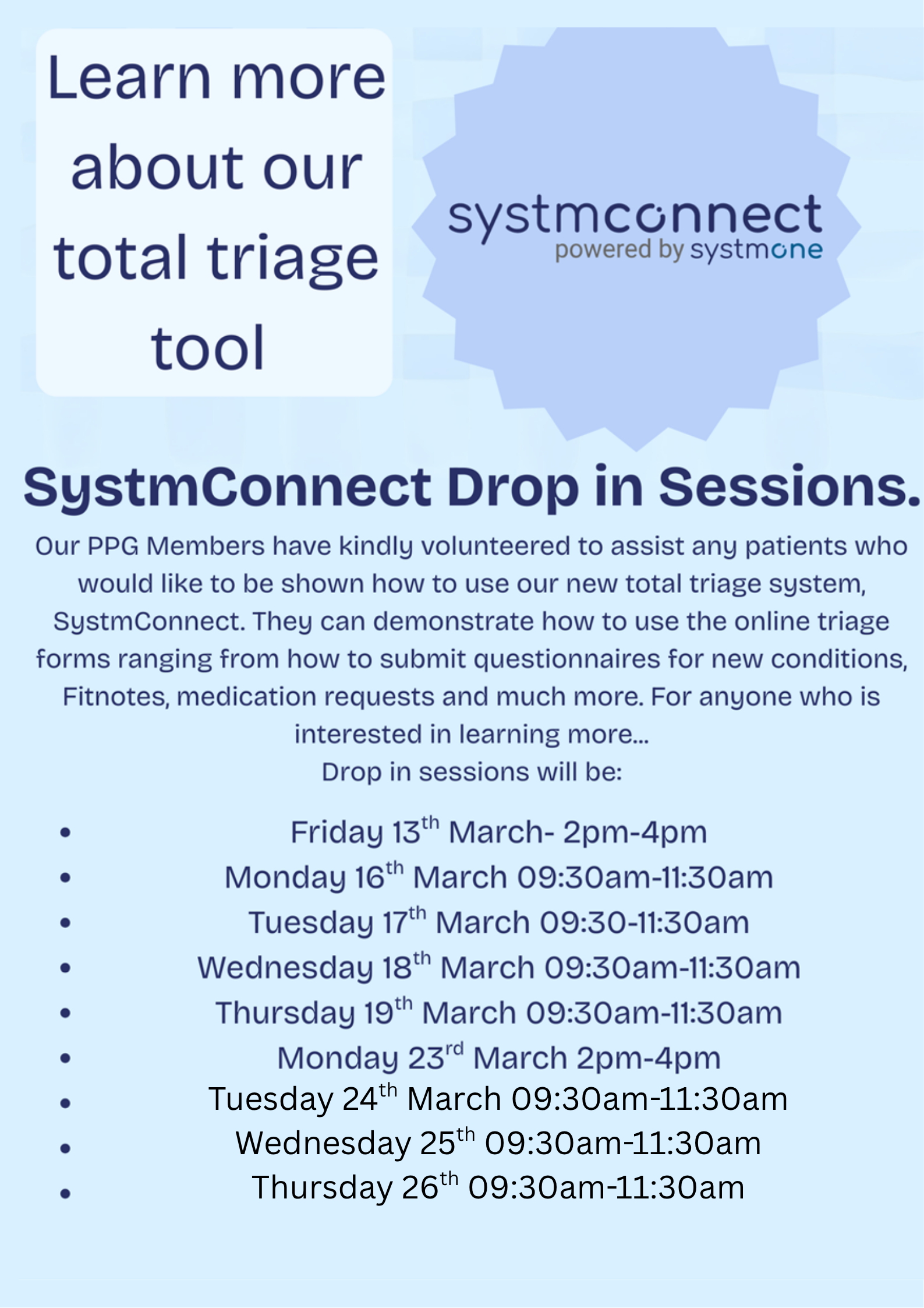 SystmConnect Drop in Session